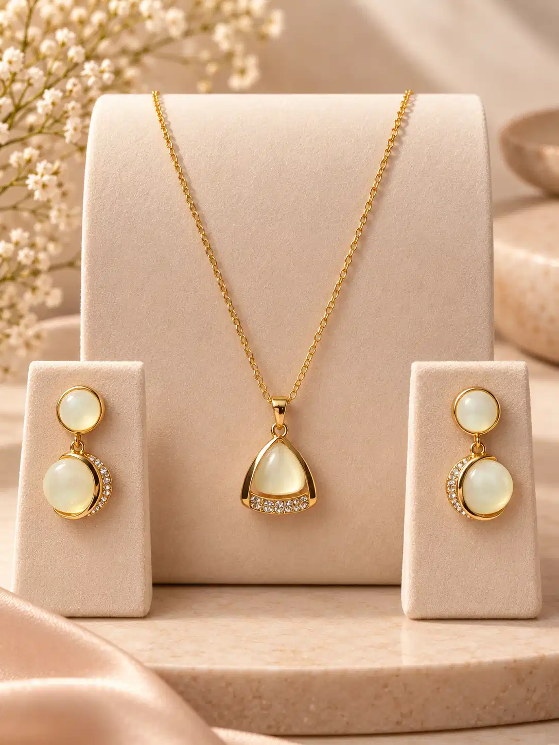ivory-halo-pendant-earring-set